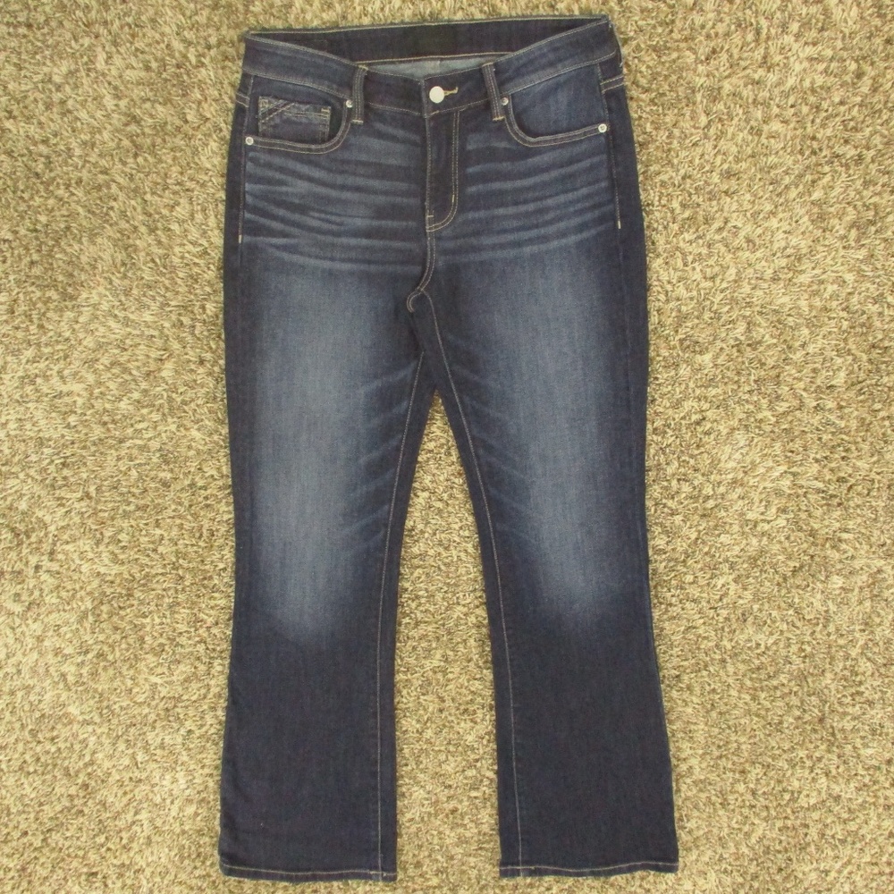 Buckle Black Jeans Women's 29 Dark Wash Bootcut Fit No.53 Mid Rise Stretch Denim